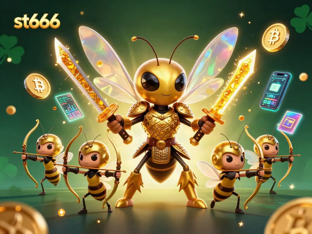 Experience winning excitement at st666 with vibrant 3D illustration of a dynamic casino scene featuring gaming elements.