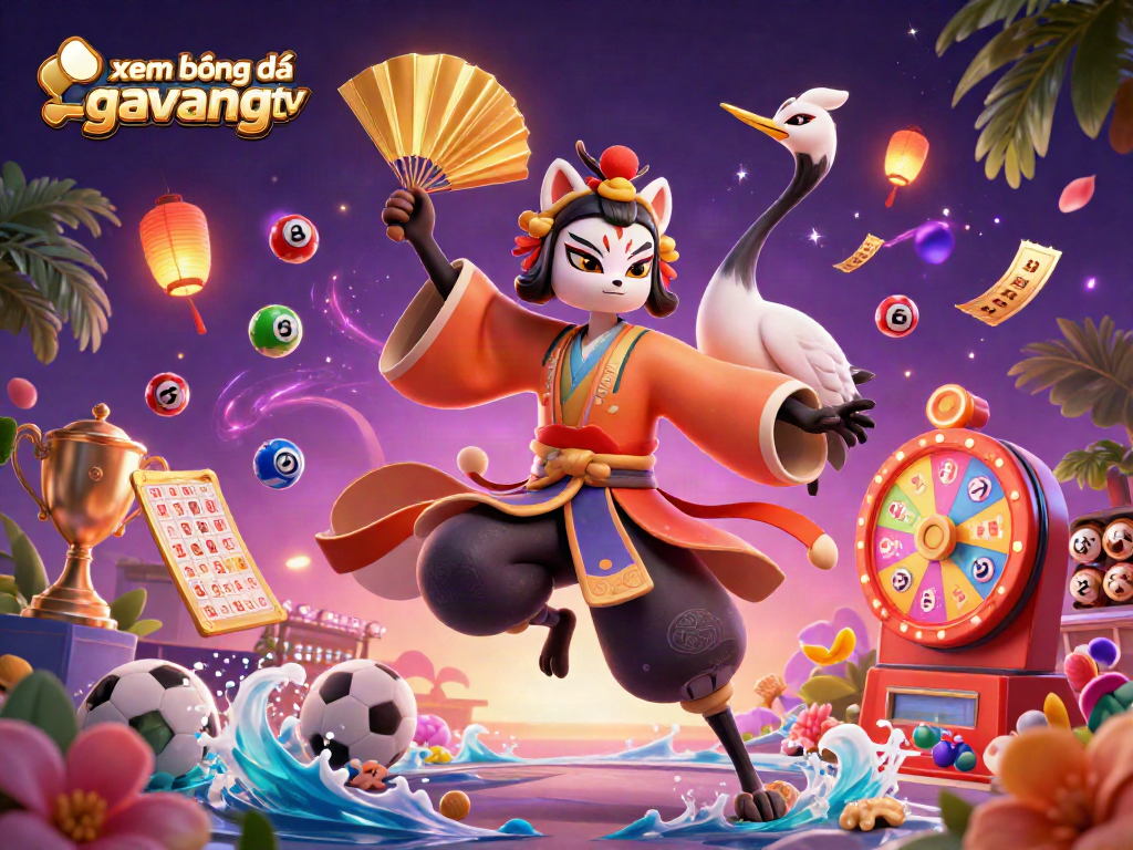 xem bóng đá gavangtv showcases a vibrant scene celebrating sports betting and lottery excitement.