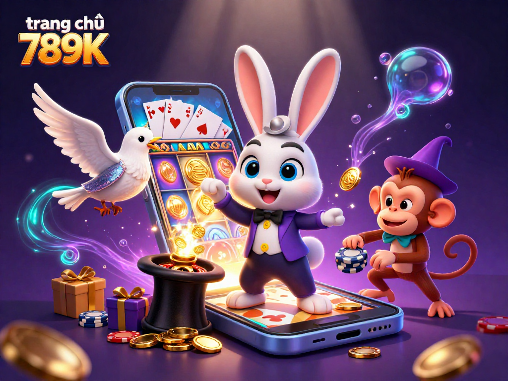 Experience the thrill of trang chủ 789K with magic and excitement in a vibrant casino scene.
