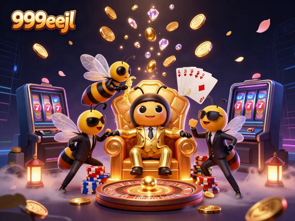 Experience the thrill of 999eejl as the bumblebee mob boss commands a casino scene filled with riches.