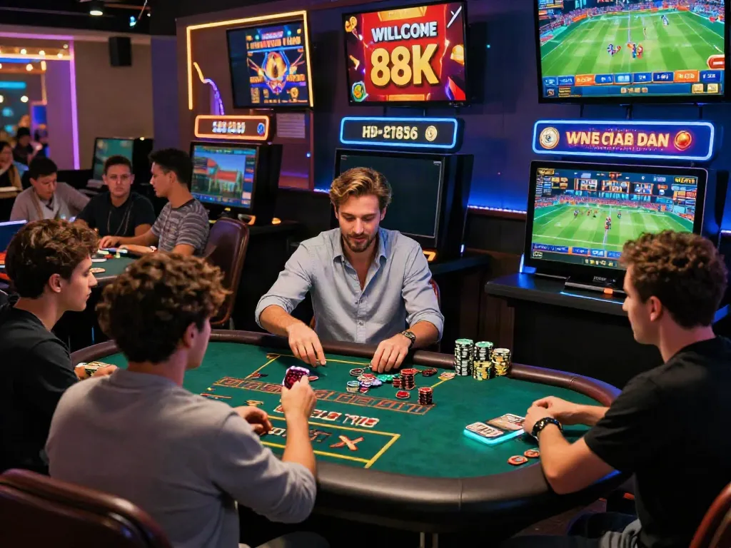 Engaging online betting experience at https://tx88.br.com/ with diverse players enjoying various games and sports betting.