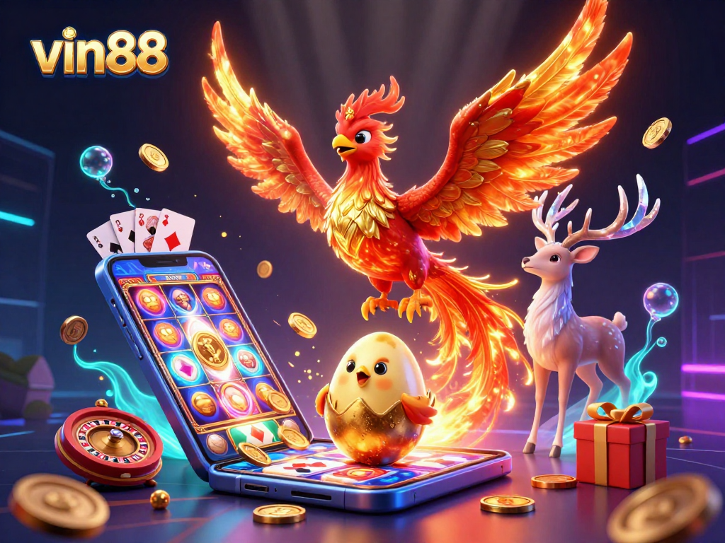 Engage in thrilling gameplay with vin88, featuring vibrant graphics and exciting casino elements.