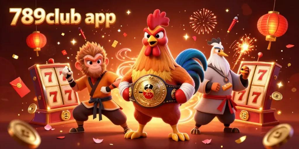 Experience thrilling gameplay with the 789club app featuring dynamic 3D characters and festive elements.