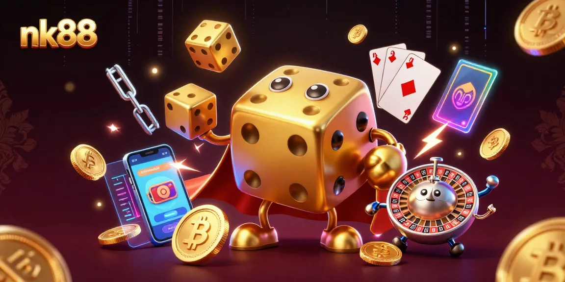 Experience thrilling gaming at nk88 with vibrant 3D elements showcasing lively casino action