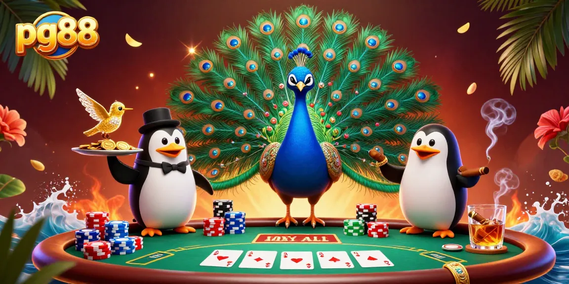 Engage in thrilling gameplay at pg88 with vibrant casino characters and poker elements.