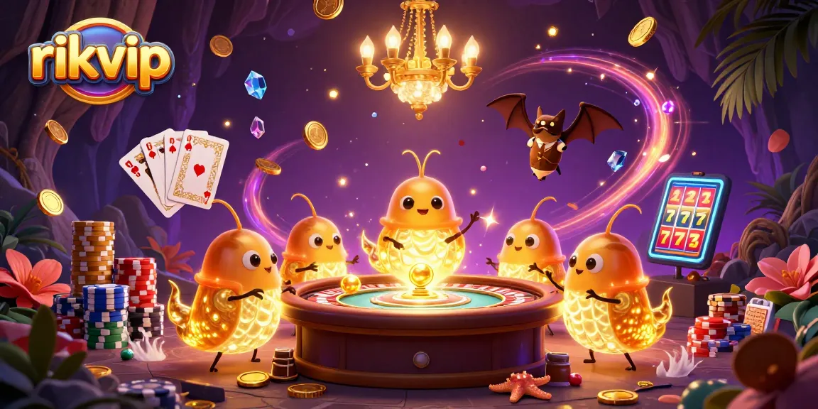 Experience the vibrant casino vibe with rikvip's glowing characters lighting up the action!