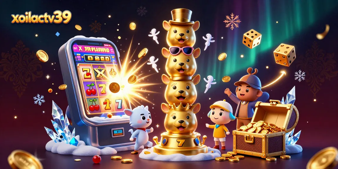 Experience thrilling action with xoilactv39 in a vibrant casino scene of 3D characters.
