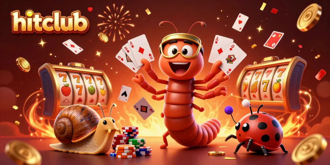 Join the excitement at hitclub with a vibrant 3D casino illustration showcasing engaging games.