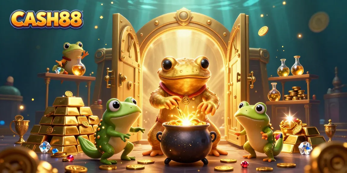 CASH88 players collect jackpots with a golden alchemist as coins and gems burst around