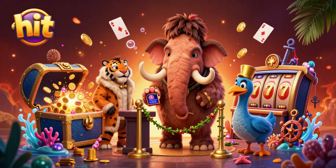 Join the hit players at a vibrant casino gathering with a bouncer checking IDs and treasures spilling everywhere.