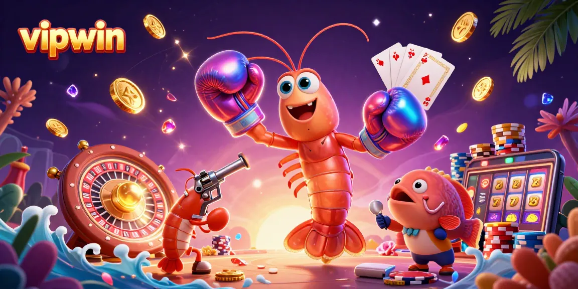 Join the excitement at vipwin as cartoon characters celebrate wins with dazzling gaming elements and cash rewards.