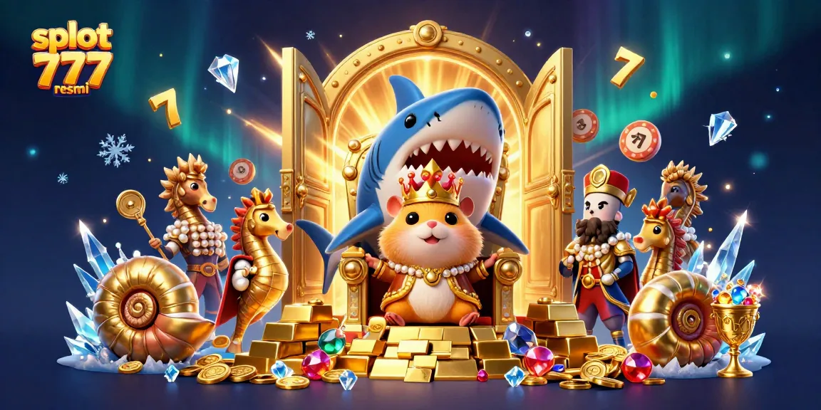 Experience thrilling gameplay with slot 777 resmi, featuring a golden hamster king in a treasure-filled scene.