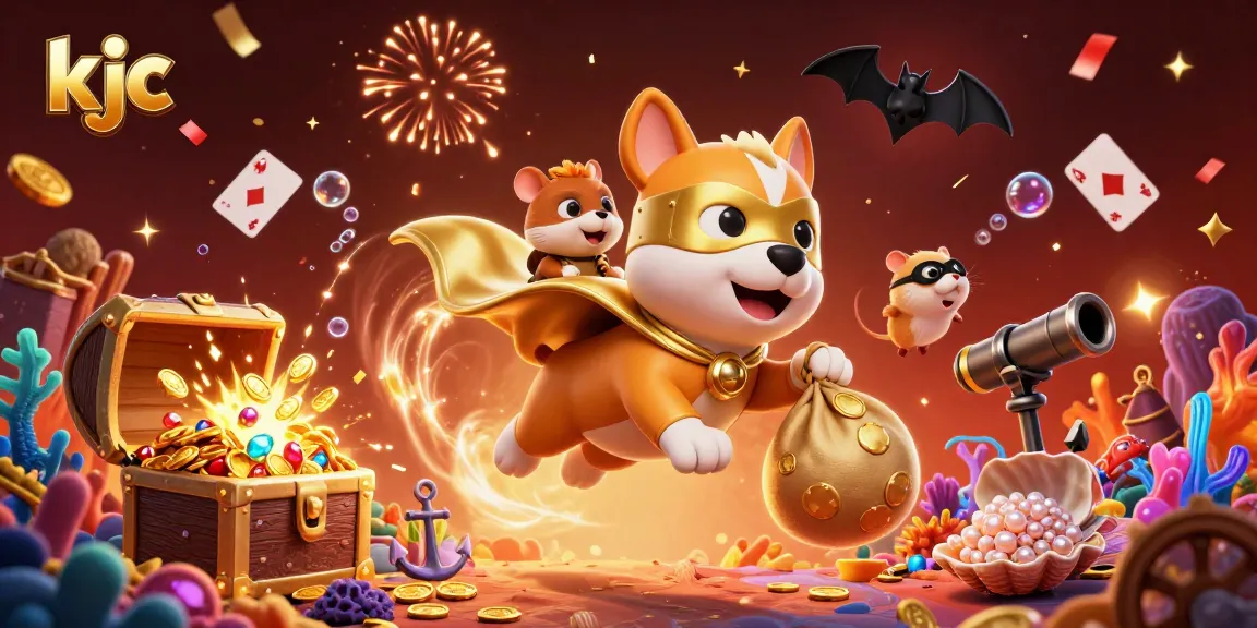 Experience thrilling gaming adventures with kjc featuring dynamic characters, golden coins, and exciting casino elements.