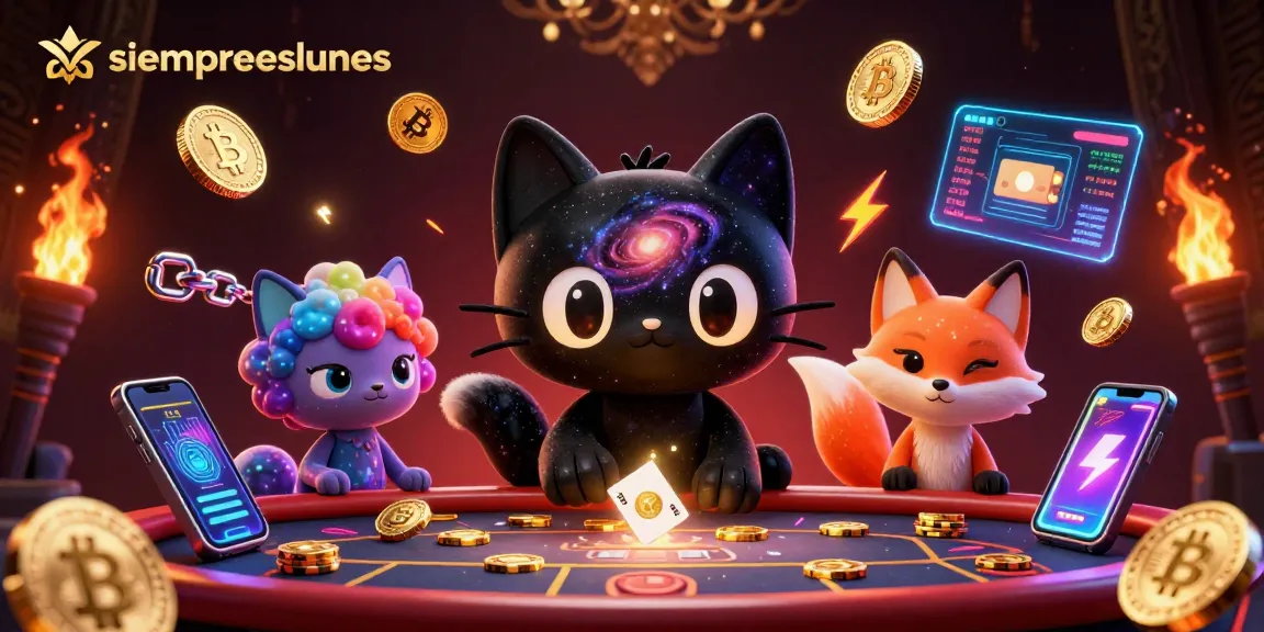 Engage with siempreeslunes by exploring a vibrant cosmic casino scene filled with colorful elements.