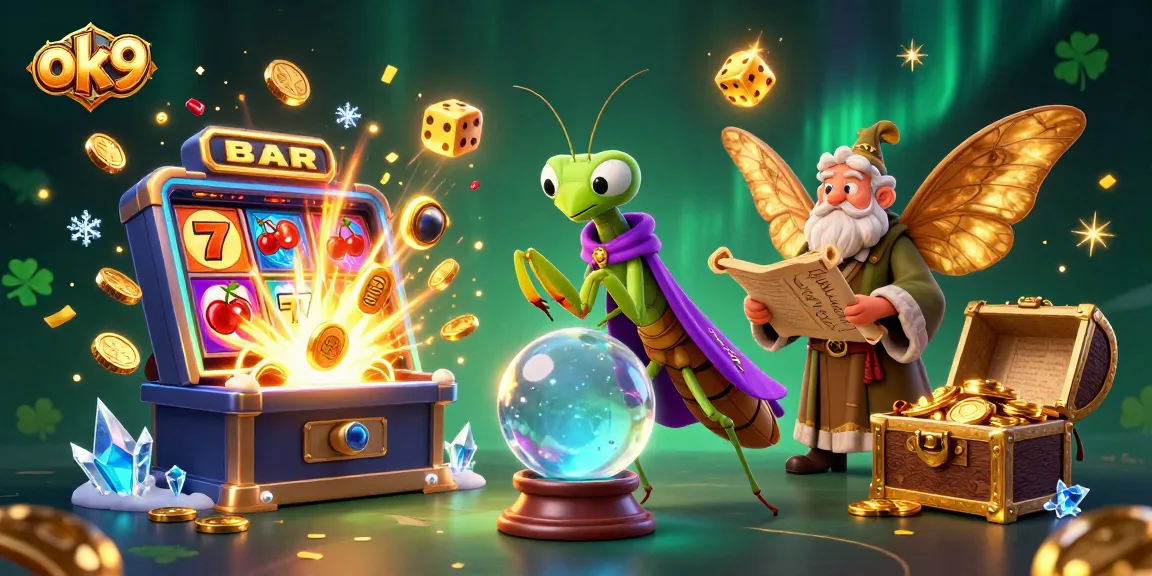 Experience thrilling gaming adventures with ok9 as cartoon characters celebrate a jackpot explosion!