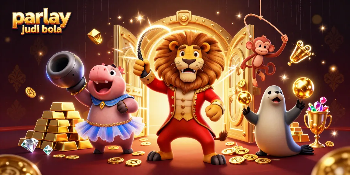 Experience parlay judi bola with vibrant characters and dynamic casino elements in this engaging illustration.